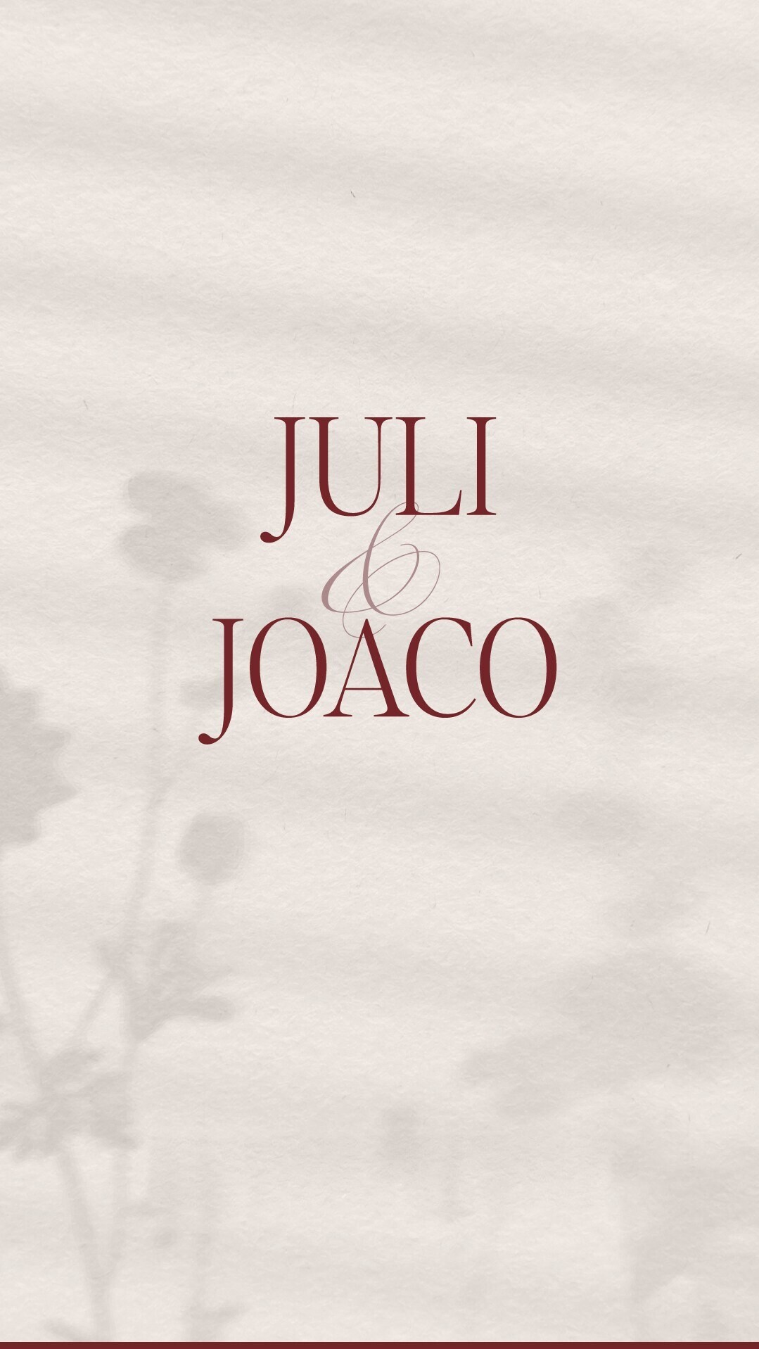 Juli y Joaco. ¡Nos casamos! y queremos celebrarlo con vos…